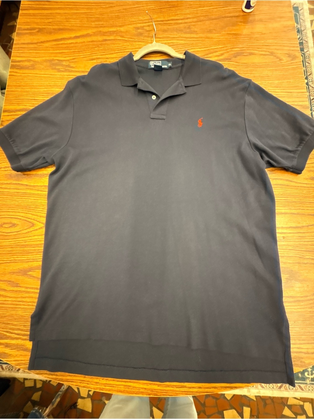 Ralph Lauren Navy Short-Sleeve Polo with Red Pony
